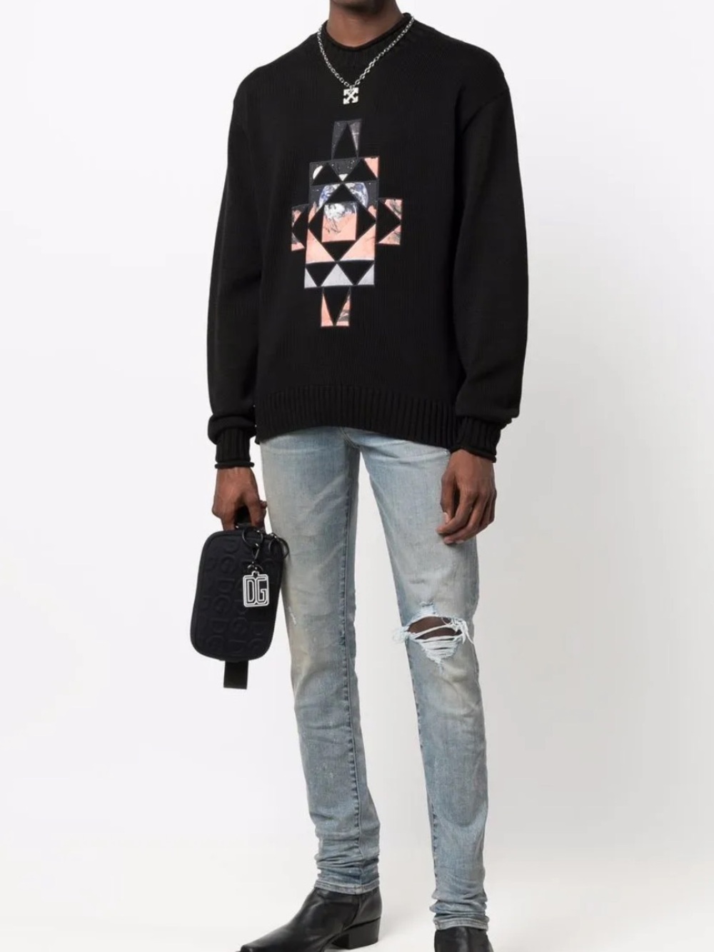 Amiri Distressed Light Blue Men's Jeans